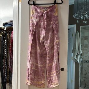 Young Fabulous & Broke Lavender and Peach/gold Tie-Dye Pants